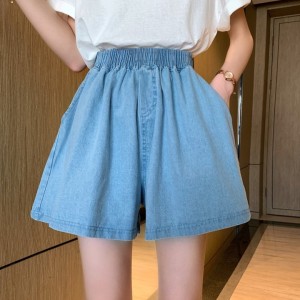 ゆったり夏ファッション韓国風可愛い可愛い3色展開着心地いいガウチョショートパンツ