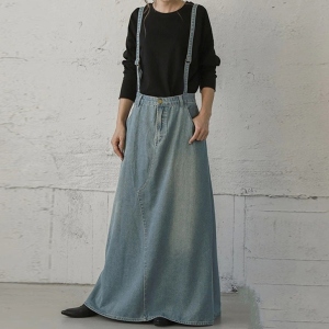  可愛いデザイン 売れ筋 デニム シンプル Aライン レディース スカート